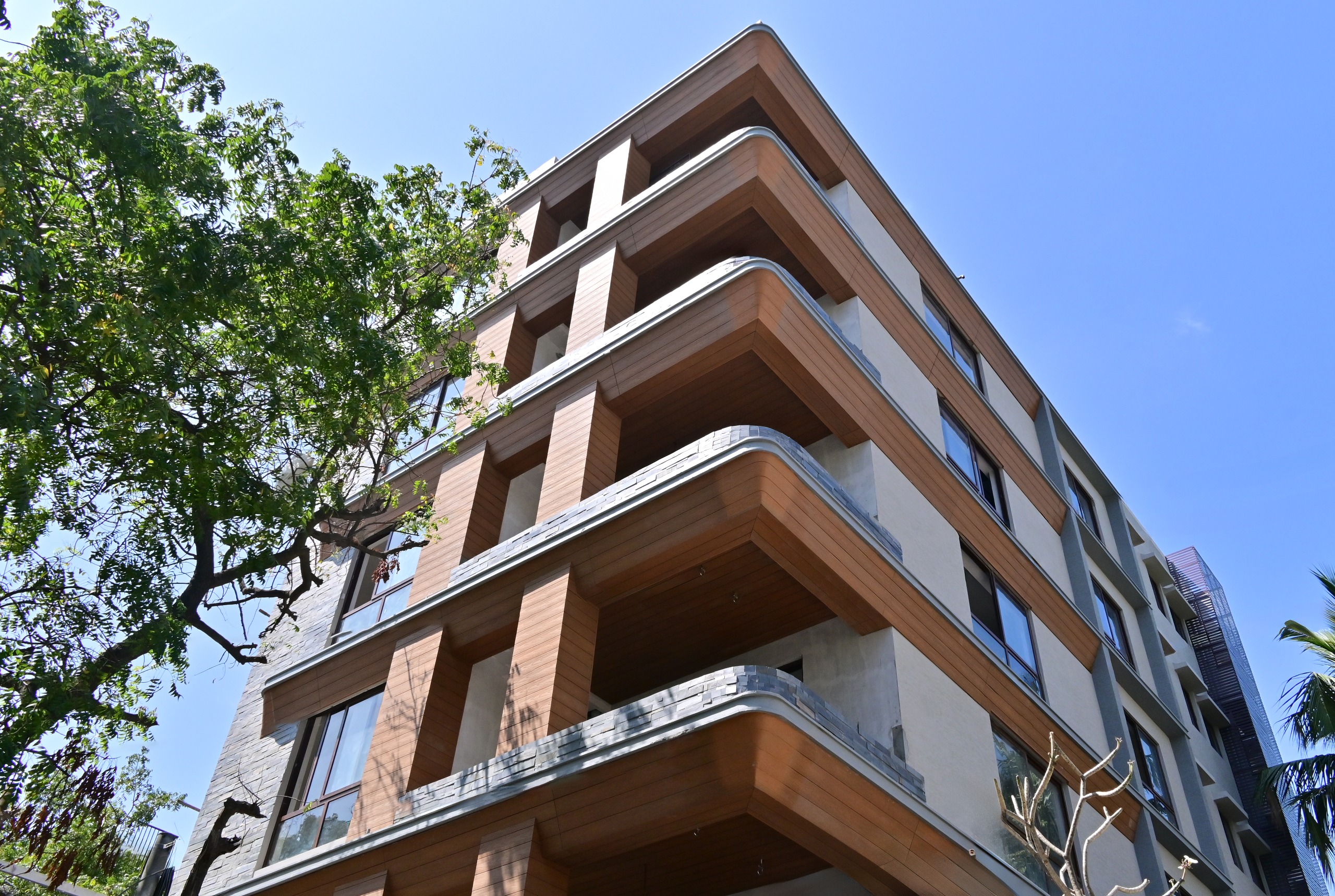 WPC cladding is specified for exterior architecture