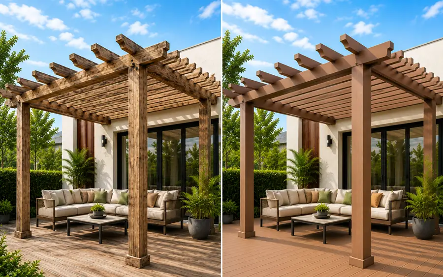 WPC Pergola vs Wooden Pergola
